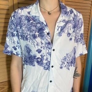 Ksubi designer cabana button down Tee